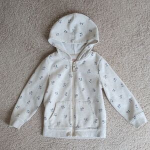 Cat & Jack Cream Hoodie with Fun Print